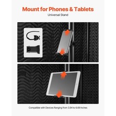 6.56 ft Portable Vocal Booth Recording Booth with Travel Bag for Voiceovers