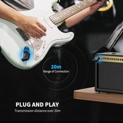 5.8Ghz Guitar Wireless System with Charging Box for Electric Guitar Bass