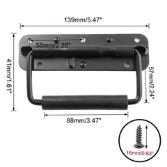 2Pcs Surface Mount Spring Loaded Speaker Case Handles, 5.47″ x 1.61″ 304 Stai…