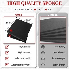 Protective Hard Case Shockproof WaterResistant DIY Foam Insert 11.7×11.5×5