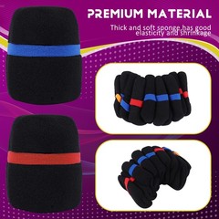 10 Pcs Handheld Stage Microphone Windscreen Foam Mic Cover Karaoke Black N9J8