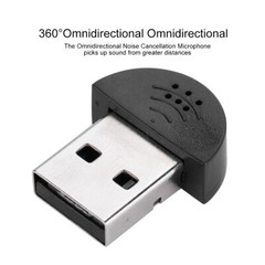 Mini USB Microphone Mic Audio Studio Recording Adapter For Laptop PC Computer