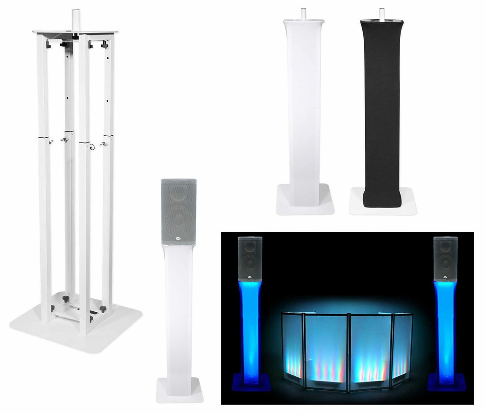 (1) Rockville White Adjustable Totem Stand For B-52 Matrix 1500 10″ Speaker