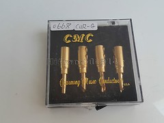 4x CMC 0668-CUR-G Pure Copper Gold Plated Speaker Wire Cable Banana Plug