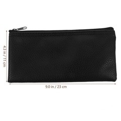 Leather Microphone Storage Bag Portable Black Mic Pouch with Zipper Dustproof…