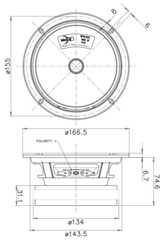 4x FAITAL PRO 6FE300 6.5″ Mid-Bass / Midrange Speaker 350W Waterproof Cone 8-Ohm