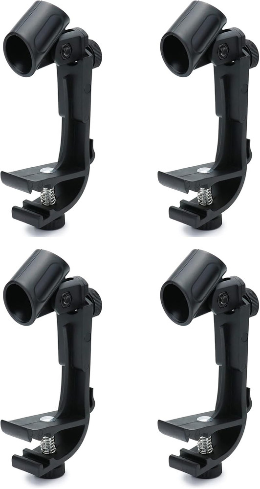 Drum Microphone Holder, 4 Pack Adjustable Drum Microphone Clip, Ring Mounting Cl
