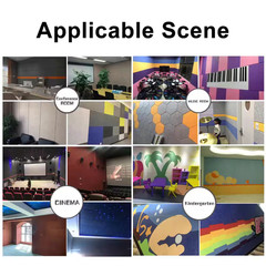 0.6 In. X 12 In. X 12 In. Square Sound Absorbing Acoustic Panels Self-Adhesive f