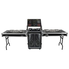 14U PA DJ Rack / Road Case Slant Mixer Top Rack with 2* DJ Table Tops 661.39lbs