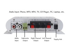 NP Sundeer 2.1 Channel Mini Amplifier 20W20W40W Hi-Fi Power Amplifier 12V 2A