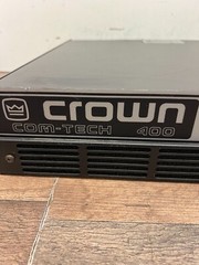 Crown Com-Tech 400 Professional Stereo 400W Power Amplifier, 1 good channel