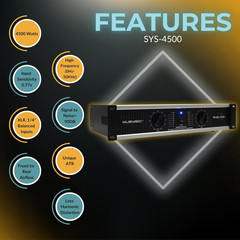 Professional Power Amplifier 2 Channel 4500W – Home Audio Component Amplifiers f