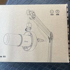 FIFINE K688T Podcast Microphone Kit, USB/XLR Dynamic Microphone with Boom Arm