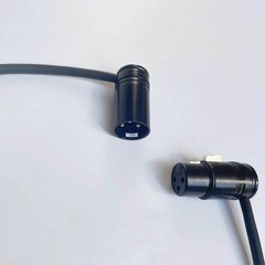 2PC 1M Low-Profile Right-Angle 3 Pins XLR Male to Female Adjustable-Angle Cable