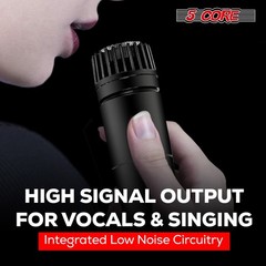 5Core ND-57X Cardioid Dynamic Wired Instrument Microphone + Cable + Bag