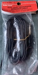Radio Shack Microphone Extension Cable 42-2378 ~ 12ft (3.6M) New In Package NOS