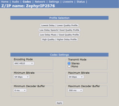 Telos Zephyr IP Audio Over IP AAC Codec Internet AES AoIP Transmission Endpoint