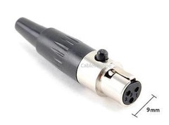 2-PACK Mini XLR 3-Pin Female Pro Lapel Microphone/ Mic Pack Audio Connector
