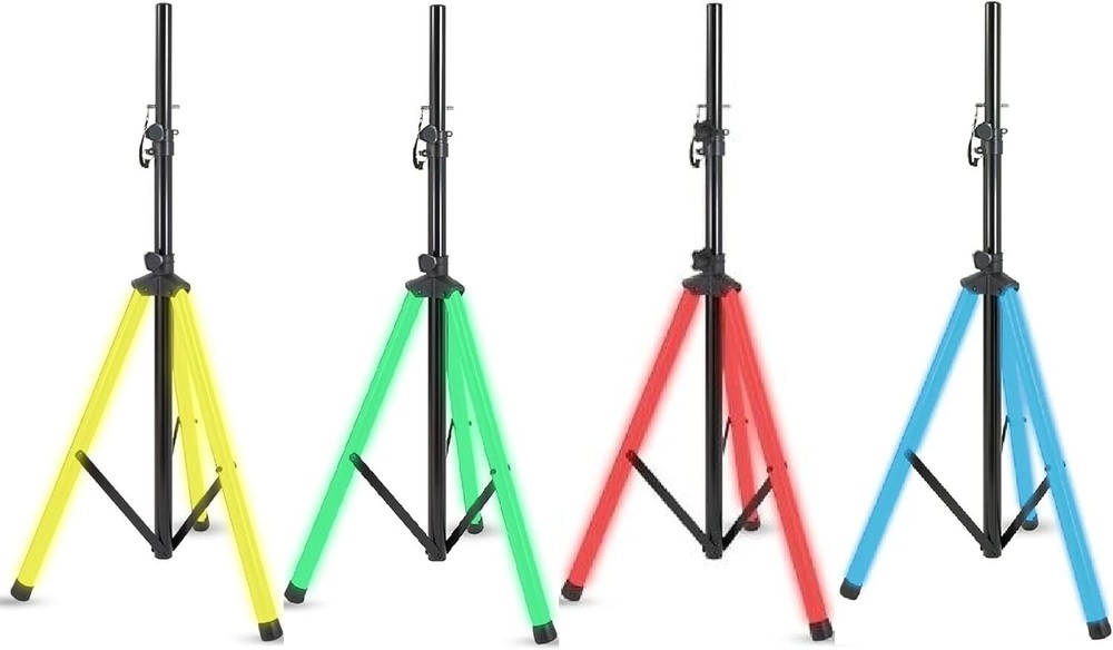 ALPHASONIK UNIVERSAL 6′ ADJUSTABLE VARIABLE LED LIGHTS TRIPOD DJ SPEAKER STAND