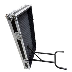 Mobile 3-Door Non-Shockproof Audio Rack Case w Mixer Stand 16U Rolling Cabinet
