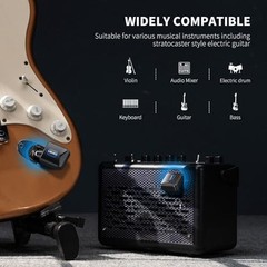5.8Ghz Guitar Wireless System with Charging Box for Electric Guitar Bass