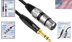 High-Performance 3.3′ XLR Female to 1/4 Inch TRS Cable – Flexible and Durable