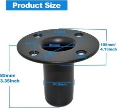 Black Speaker Pole Mount Bracket Heavy Duty Iron 2 Pack for PA DJ Karaoke