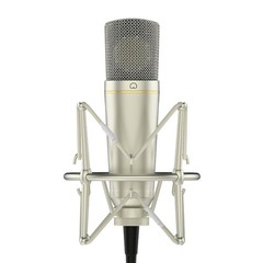 Studio Condenser Microphone 34mm Gold with Hydro Pop Filter Metal Shock Mount