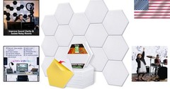 Eco-Friendly Sound Absorbing Panels – 18 Pack Hexagon Wall Treatment, 11.3 sq ft