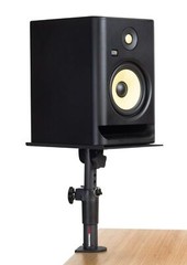 Clamp on Desktop Speaker Monitor Stand Pair Adjustable Height and Tilt 60 lbs