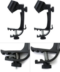Drum Microphone Holder, 4 Pack Adjustable Drum Microphone Clip, Ring Mounting Cl