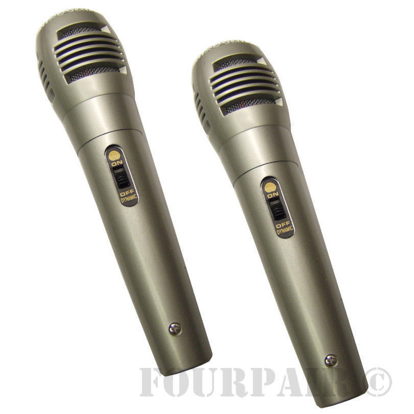 2 Pack Lot, Dynamic Uni-Directional Wired Microphone Mic 10ft Cord DJ PA Karaoke