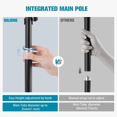 Microphone Stand with Weighted Base, Mic Floor Stand Boom Arm with Mic Access…