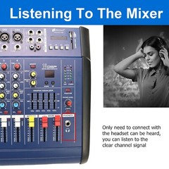 4 Channel Professional Powered Mixer power mixing Amplifier Amp 16DSP USB 800W