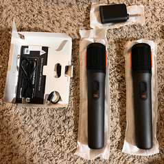 JBL PartyBox Wireless Mic Set – 2x Digital Microphones & Dongle Receiver Black