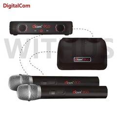 D’COM ECO Professional Wireless Karaoke Microphone Transmitter+Receiver+Charger