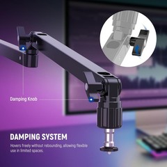 NEEWER Low Profile Mic Arm Desk Stand Mount with Damping, 360° Swivel Articulati