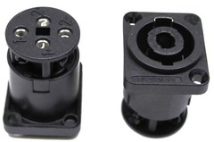 (2)Two Neutrik NL4MP-ST Female SpeakON 4 Pole Panel Mount w/ Screw Terminals