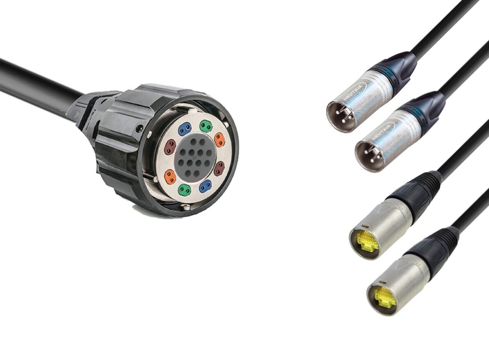 DG Systems – Spider SGH F / Ethercon + XLR – 2x Cat5e + 2x DMX Made in Italy