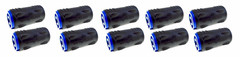 (10 PACK) SVP593MM-BG 20A AC Coupler Mates w/Neutrik Powercon – In Blue/Out Gray