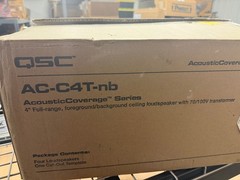 QSC AC-C4T-nb 4.5″ Ceiling-Mounted Speaker (White) – 3 in open box