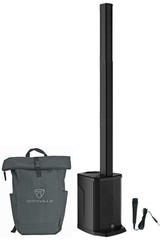 Gemini WPX-2000 1200 Watt DJ/PA Powered Line Array Speaker w/8″ Sub+Mic+Backpack