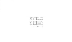 Black Steel Full Metal Stud Flying Point clips for PA Speakers JH7506 61X24MM