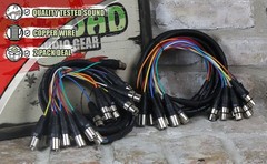 (2x Set) XLR Snake Wires 8 Channel 10 FT | Microphone DMX Hub DJ Digital Mixer