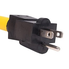 15A Male 110V House Plug to 30A Twist Lock Female Dogbone Adapter RV