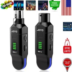 2.4GHz Wireless Microphone System – 4-Channel Transmitter & Receiver for Prof…