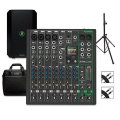 Mackie ProFX10GO BatteryPowered Mixer Bundle wThump GO Speaker, accessories