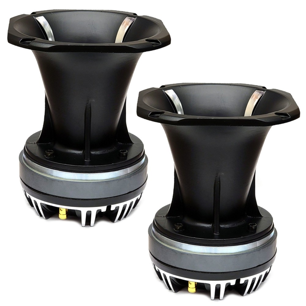 2 x HyperPower HP510DH 2″ Compression Drivers 800 Watts w/ Metal Horns Waveguide
