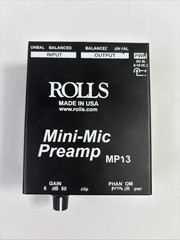 ROLLS MP13 Mini-Mic Preamp Phantom Power W/ Power Supply – Tested Works