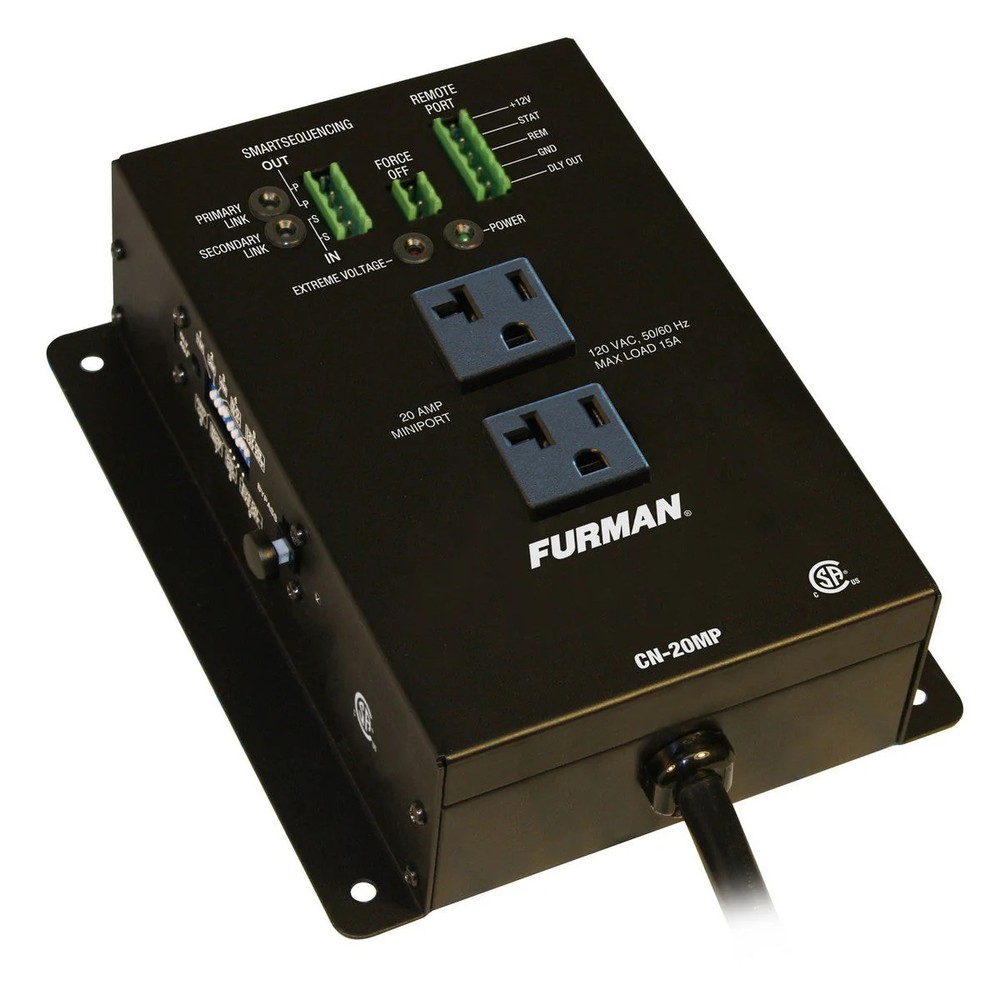 Furman CN-20MP 20A Remote Duplex EVS Smart Sequencing 10 Feet Cord